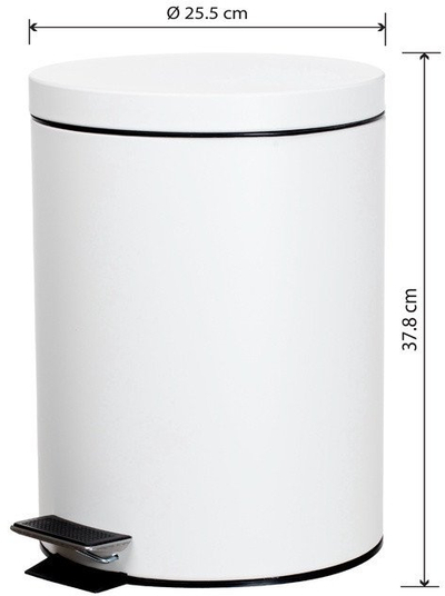 Канта за отпадоци Okko WHITE PEDAL BIN T-Y0112M, 12L, со педала, бела