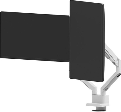 Krah monitori Neomounts DS70-250WH2 për 2 monitorë 17–32\", me piston gazi, i bardhë