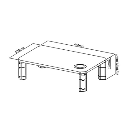 Mbajtëse monitori Ergo Office ER-415, 17-32\", 20 kg, e zezë
