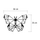 Dekor metalik Decortie Butterfly, 50x35 cm, i zi