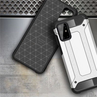 Mbrojtëse telefoni Hybrid Armor për Samsung Galaxy S20 Ultra, mbrojtje e fortë, antishok, e zezë