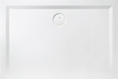 Pllakë dushi Sanplast Space Mineral rectangular, 100 cm x 80 cm, e bardhë