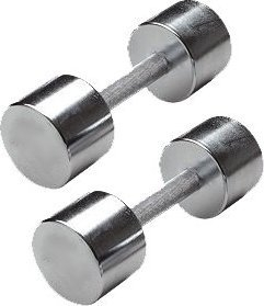 Dumba dore Spartan Chrome, set 2 x 2 kg, metalike, krom