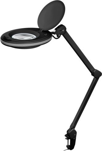 Llampë tavoline Goobay LED Clamp Lamp, 8W, me lupë, e zezë