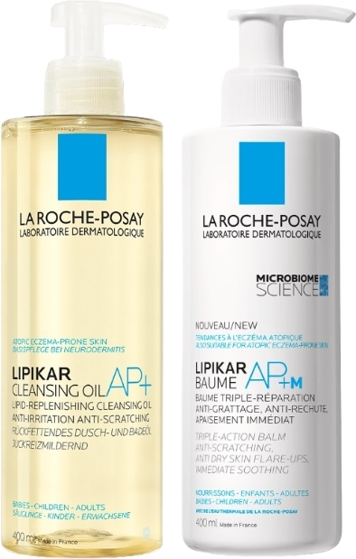 Set kujdesi për lëkurë La Roche Posay Lipikar Body Care, vaj për trup 400 ml + balsam për trup 400 ml