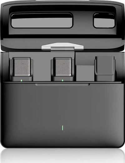 Безжичен микрофон за паметен телефон Viking Technology M302, сет 2 парчиња, Lightning, црн