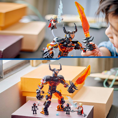 Figurë ndërtuese Marvel Thor vs Surtur, set lodrash, shumëngjyrëshe