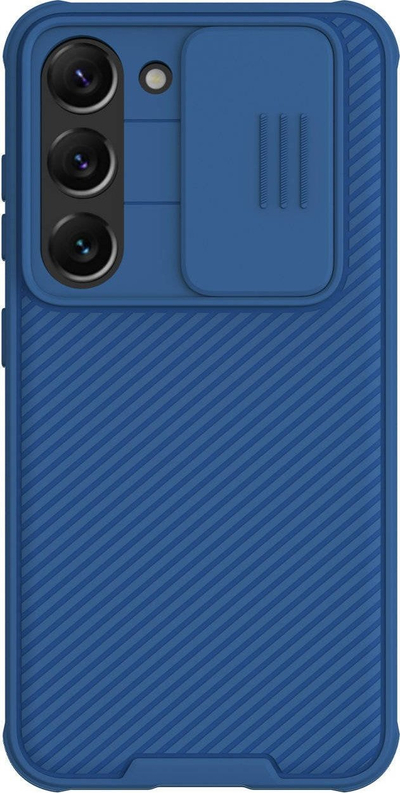 Maskë mbrojtëse Nillkin CamShield Pro për Samsung Galaxy S23 Plus, me kapak kamere, blu