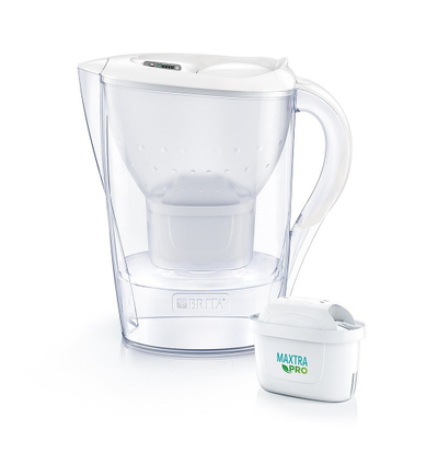 Kana filtrimi uji BRITA Marella, 2.4L, numërues elektronik, e bardhë