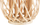 Fener dekorativ Beliani Mauritius Wood, 40 cm, dru natyral