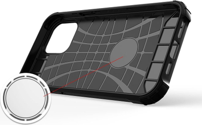 Mbulesë telefoni Hurtel Hybrid Armor për iPhone 13, hibride, argjend