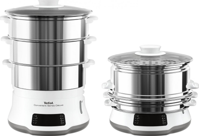 Пареар Tefal VC502D10 Convenient Series Deluxe, 3 нивоа, дигитална контрола, не’рѓосувачки челик