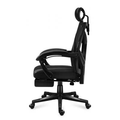 Karrige gaming Huzaro COMBAT 5.0, rrjetë Nylon Mesh, mbajtëse për këmbë, e zezë