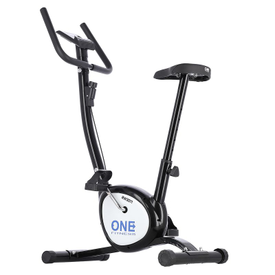 Biçikletë stacionare One Fitness RW3011, rezistencë mekanike, kompjuter trajnimi, e zezë