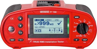 Tester izolimi Benning IT 130, VDE IEC, i kalibruar ISO
