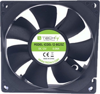 Ventilator PC Techly 80mm, 12V, i zi