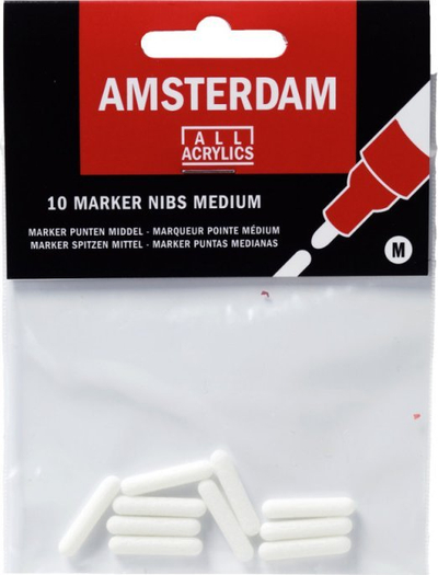 Maja zëvendësuese markeri Amsterdam, medium, set 10 copë, të bardha