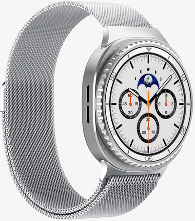 Rrip ore Spigen Metal Fit për Samsung Galaxy Watch 8 40/44/46mm, metal, argjendtë