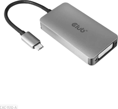 Adapter USB Club 3D CAC-1510-A, USB C në DVI, 4K, bojë-argjendi