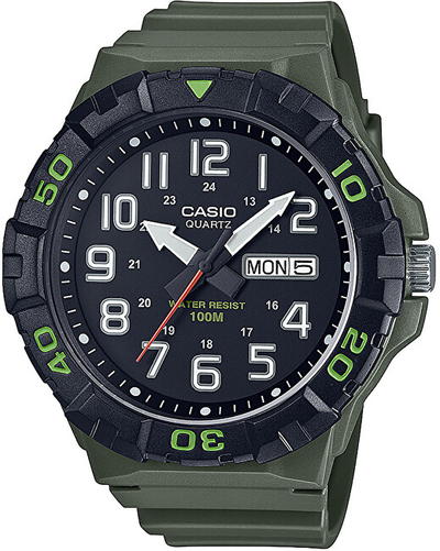 Orë dore për meshkuj Casio MRW-210H-3AV, e gjelbër