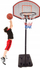 Kosh basketbolli Leantoys, portativ, me lartësi që e rregullon vetë, i zi