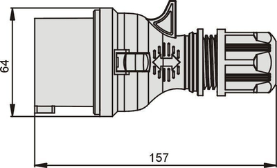 Prizë portative Elektromet, 16 A, 400 V, IP44 (922071)
