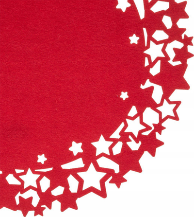 Nënvendosëse tavoline Star, diametër 38cm, material felt, gri