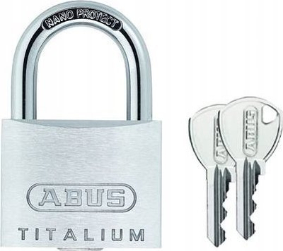 Bravë vise Abus Titalium 64/30, 30mm, trup alumini, argjendt