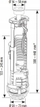 Valvul shkarkimi universale SIAMP Siphon Optima 49, funksion 3/6 L, për kazan uji