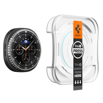 Mbrojtës ekrani Spigen GLAS.tR EZ Fit, për Galaxy Watch 8 Classic 46mm, xham i temperuar, transparent