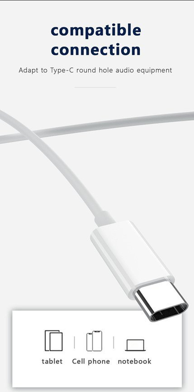 Kufje in-ear Jellico EP3A, USB-C, me mikrofon, të bardha