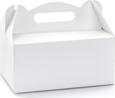 Kuti dekorative për torta pa markë, 19x14x9cm, set 10 copë, të bardha