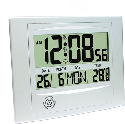 Orë me alarm Platinet (44377), e bardhë