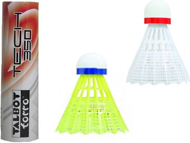 Toptha badminton Talbot Torro Tech 350, najlon, set 6 copë, të verdhë
