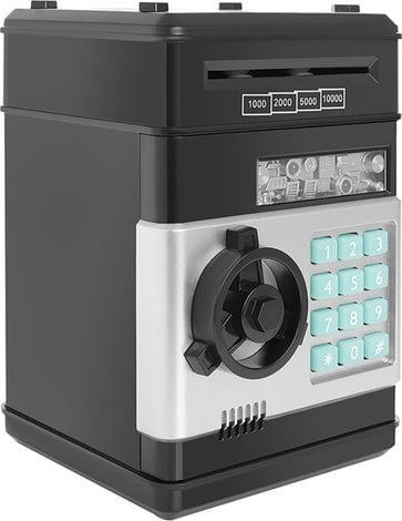 Електронски сеф Kruzzel Money Box ATM 23545, со ПИН, за монети и банкноти, шарен