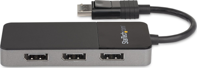 Adapter multi monitorësh StarTech.com MST, DisplayPort 1.4 në 3x DisplayPort, deri 3x 4K, i zi