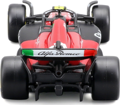 Maket makine Bburago Alfa Romeo F1 C43 2023, shkalla 1:43, Guanyu Zhou #24, e kuqe e zezë