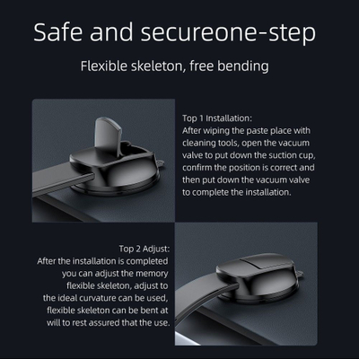 Mbajtëse magnetike telefoni Forcell, për xham dhe kroskot, MagSafe, e zezë
