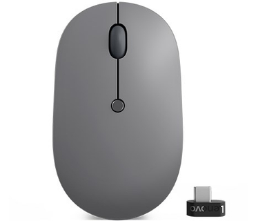 Maus pa tel Lenovo Go, USB C, ergonomik, gri