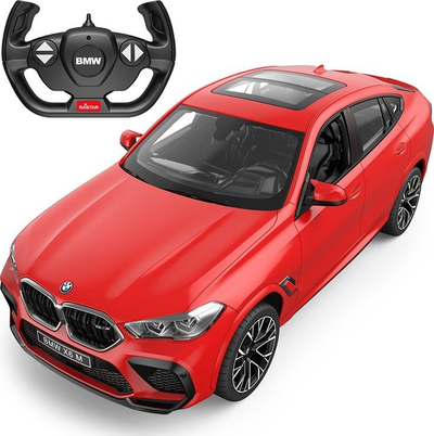 Makina me telekomandë Rastar BMW X6M 1:14, 2.4 GHz, me drita LED, e kuqe