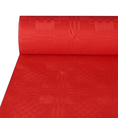Mbulesë tavoline Damask, 50m x 1m, material dekorativ, e kuqe