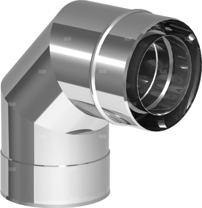 Bërryl oxhaku Jeremias HEAVY 87°, 60/100 mm, inox i lustruar