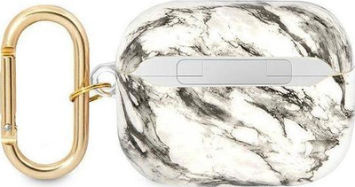 Mbulesë mbrojtëse për kufje Guess Marble Strap, për AirPods Pro, me motiv mermeri, gri