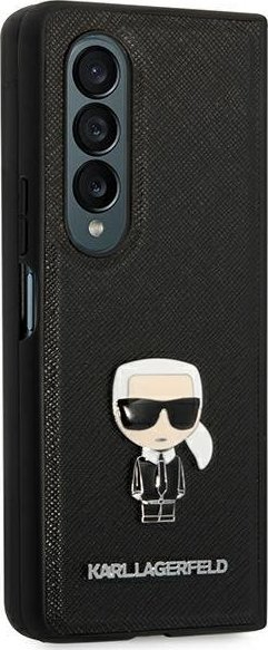 Koverte telefoni Karl Lagerfeld Galaxy Z Fold4, plastike, e hollë, e zezë