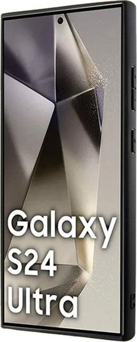 Mbështjellës BMW me lëkurë Crossing Lines Hardcase për Galaxy S24 Ultra, i fortë, i zi