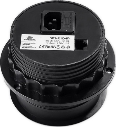 Prizë tavoline Spacetronik Ergoline SPS-R1D4B, 1x230V, 2xUSB RJ45, e zezë