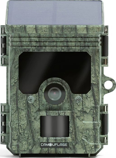 Kamera gjahu Camouflage EZ-SOLAR, 46MP, video 4K, kamuflazh jeshil