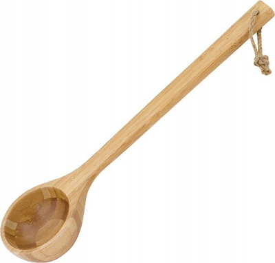 Garuzhde saune Rento Bamboo, bambus natyral, dorezë e gjatë, ngjyrë druri