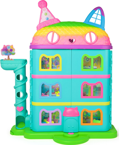 Lodër shpi kukullash Gabby's Dollhouse Rainbow Celebration, 60cm, me aksesorë, shumëngjyrëshe