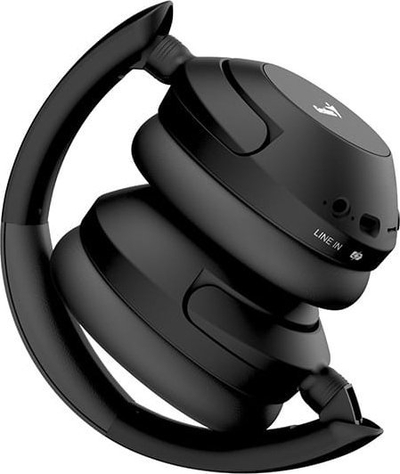 Kufje Bluetooth Genius HS-810BT, palosëse, Bluetooth 5.3, të zeza